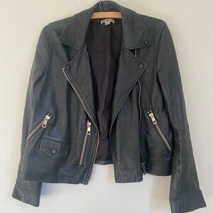 Whistles Lamb Leather Biker Jacket
